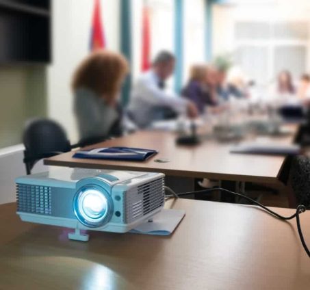 Light Up the Sound Portable projector for presentations and events.